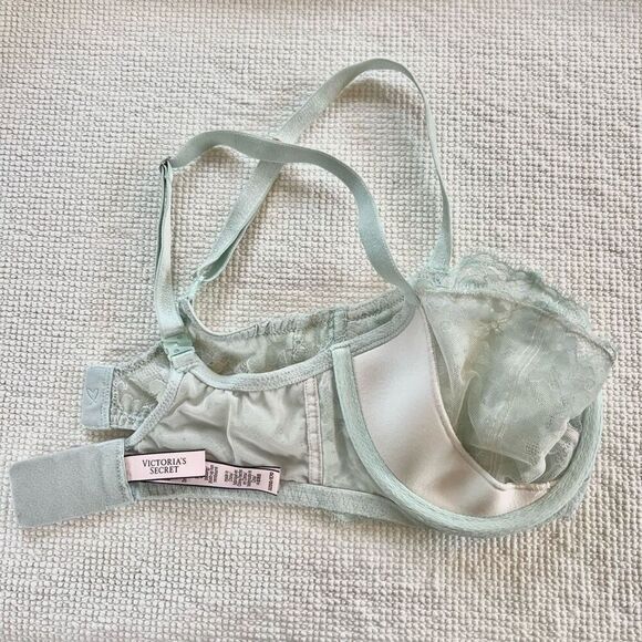 Victoria’s Secret Bra Lace Light Blue Dream Angels Size 32DD - Picture 3 of 5